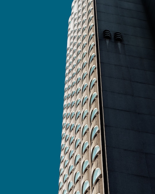 beautiful skyscraper under the blue sky