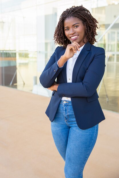 Beautiful smiling young businesswoman