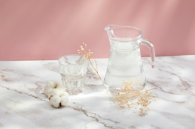 Free Photo beautiful still life arrangement with water