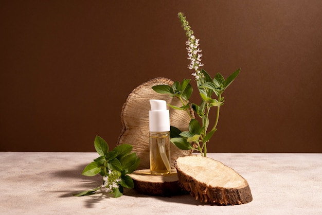 Free photo beautiful still life with herbal medicine