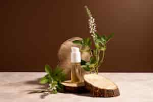 Free photo beautiful still life with herbal medicine