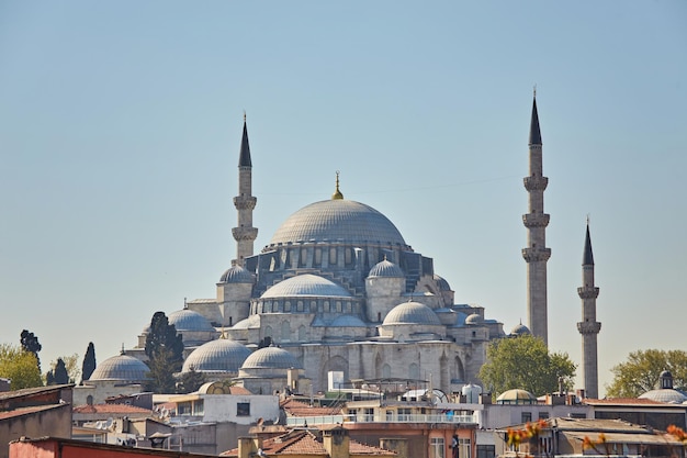 Free photo the beautiful suleymaniye camii istanbul