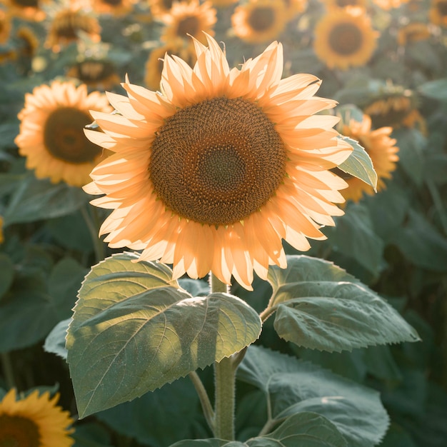 Beautiful sunflower field