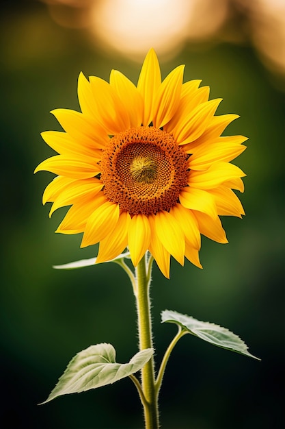 Free photo beautiful sunflower outdoors