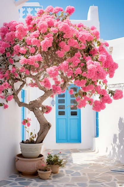 Beautiful tree with pink flowers