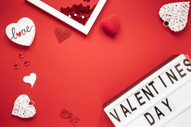 Beautiful valentine's day concept with copy space