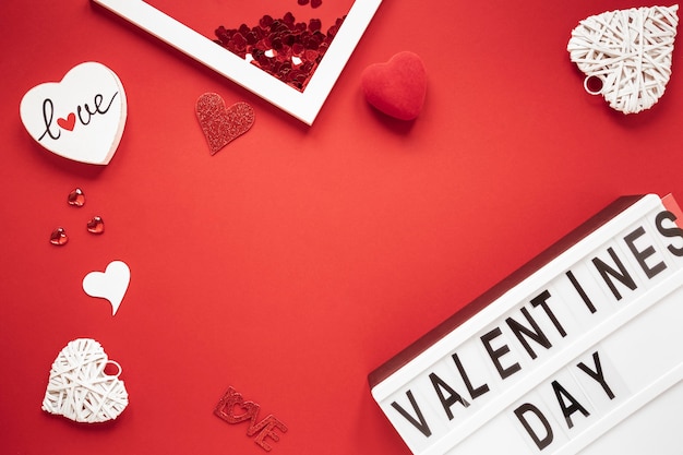 Beautiful valentine's day concept with copy space