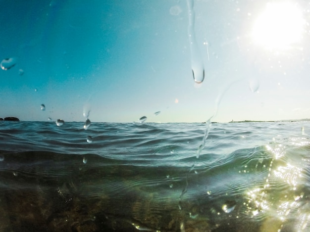 Free photo beautiful view of blue sea