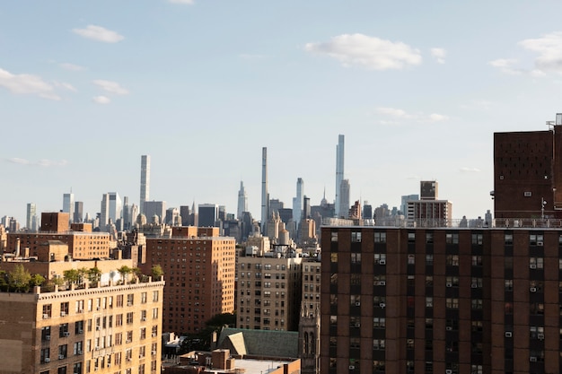 Beautiful view over city buildings