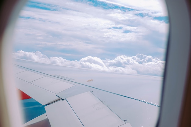 Free Photo beautiful view of the clouds captured from an airplane window