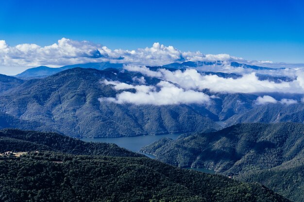 Beautiful view of the Mare Deu del Far Sanctuary in Spain