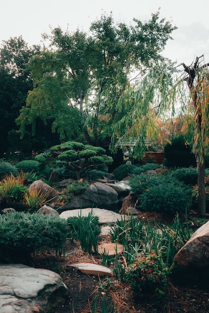 Beautiful view of mesmerizing nature at traditional styled Japanese Adelaide Himeji Gardens