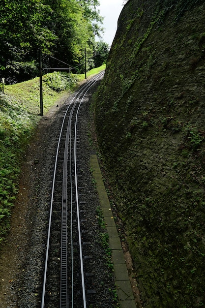 Free photo beautiful view of the railway tracks