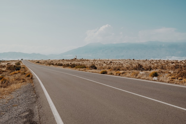 Beautiful view of a road with the amazing mountains