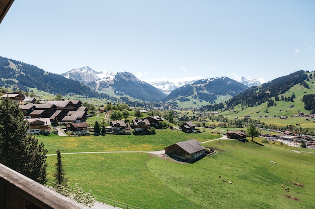 Free Photo beautiful village in switzerland