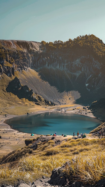 Free Photo beautiful  volcanic crater