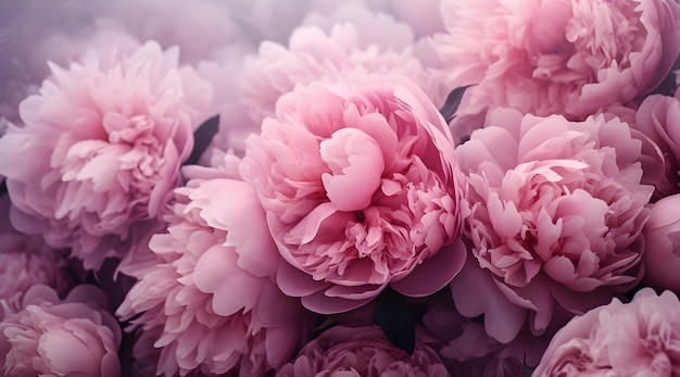 Beautiful wallpaper with pink flowers