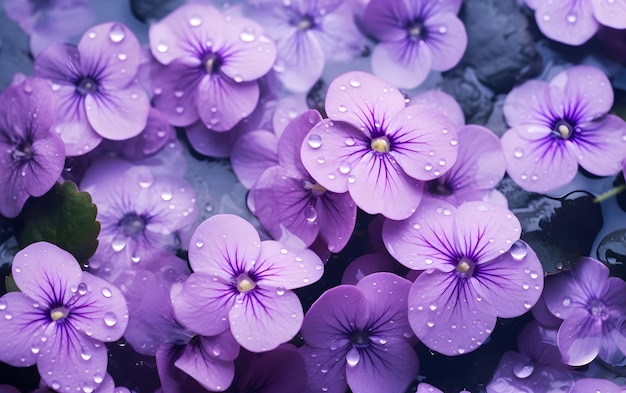 Free Photo beautiful wallpaper with purple flowers