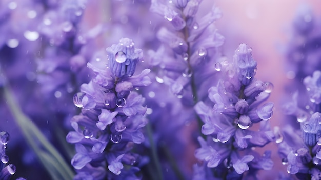 Beautiful wallpaper with purple flowers