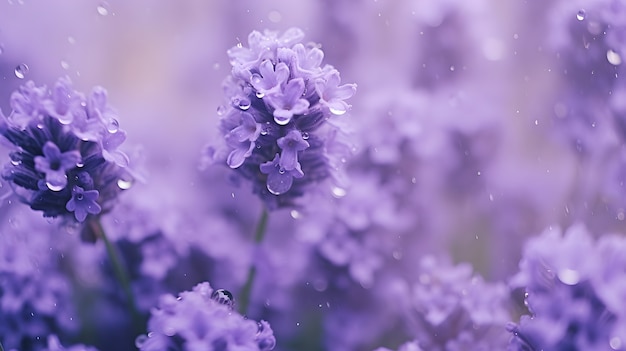 Beautiful wallpaper with purple flowers