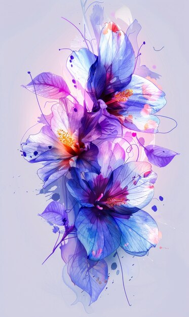 Beautiful watercolor floral arrangement