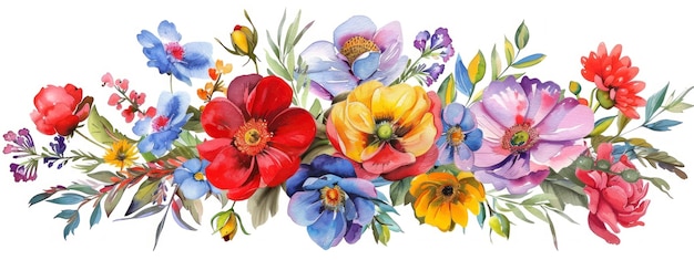 Beautiful watercolor floral arrangement