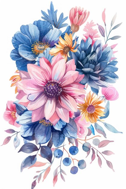 Beautiful watercolor floral arrangement