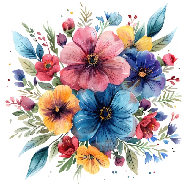 Free Photo beautiful watercolor floral arrangement