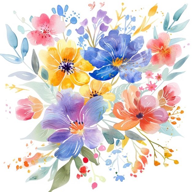 Beautiful watercolor floral arrangement