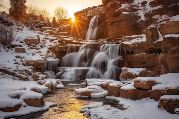 Beautiful waterfall  landscape