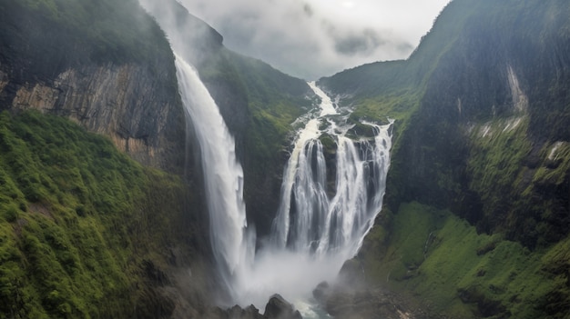 Beautiful waterfall  landscape