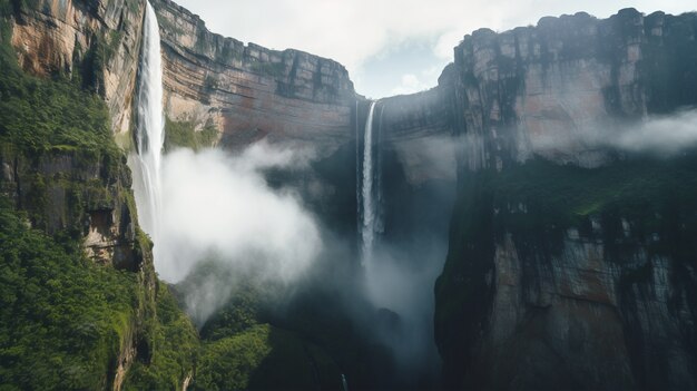 Beautiful waterfall  landscape