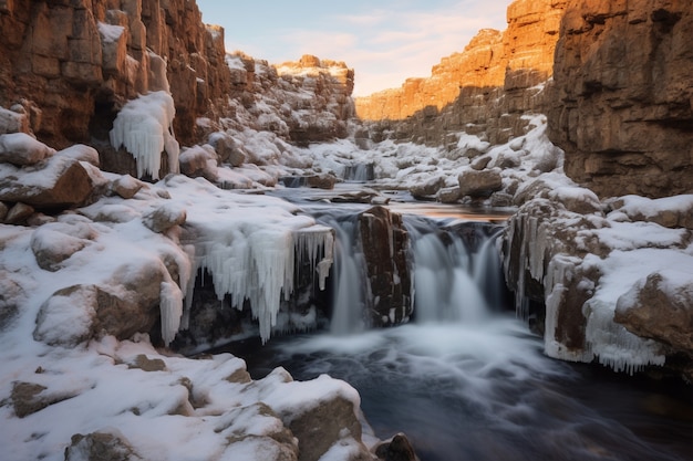 Free photo beautiful waterfall  landscape