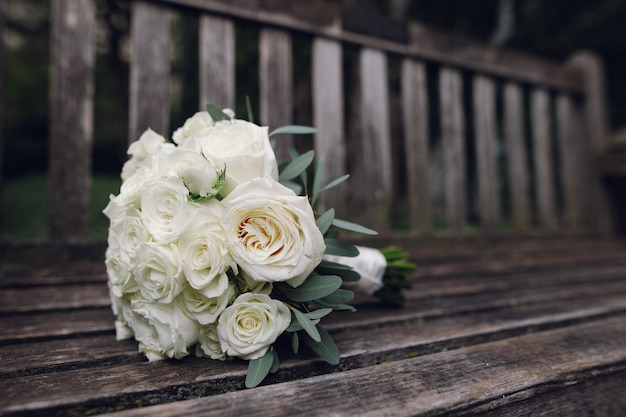 Beautiful wedding bouquet of flowers