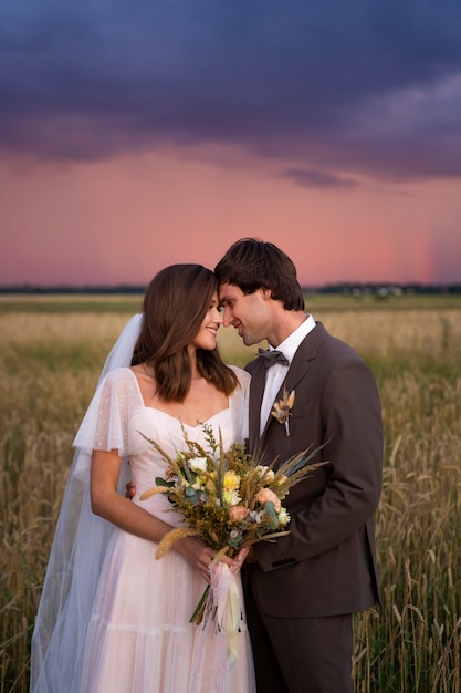 Beautiful wedding ceremony in nature