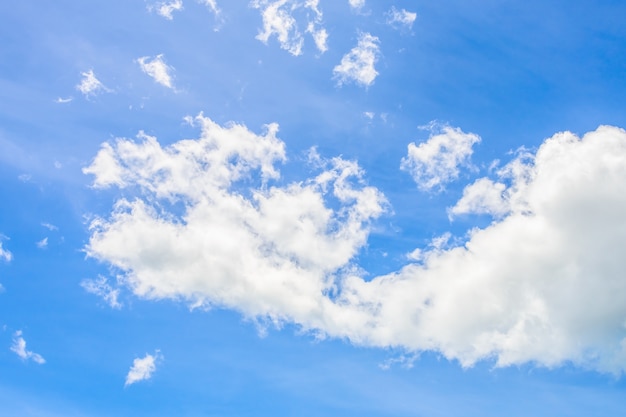 Beautiful White cloud on blue sky nature background