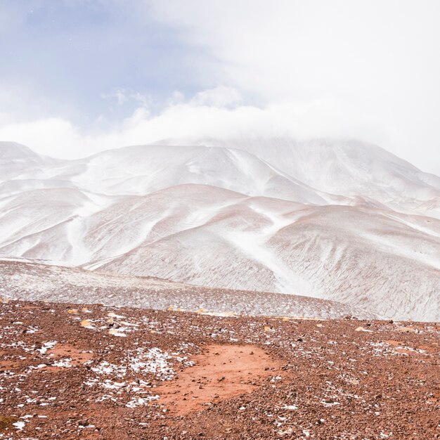 Beautiful white mountain landscape