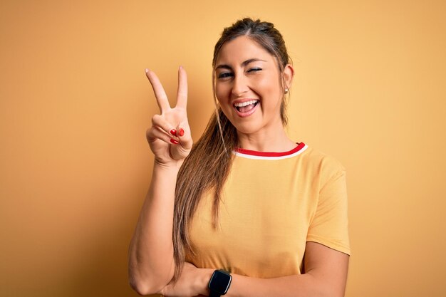 Beautiful woman doing gesture