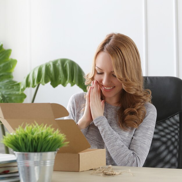 Beautiful woman in the office