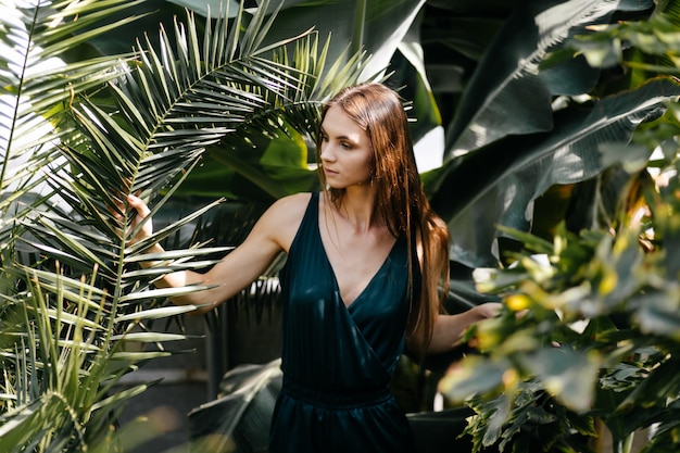 Free Photo beautiful woman portrait in garden