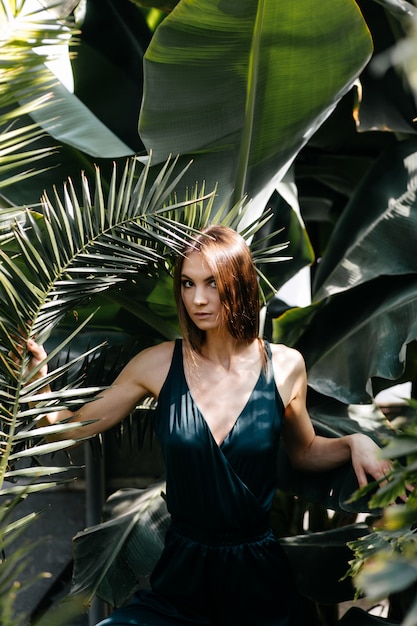 Free Photo beautiful woman portrait in garden