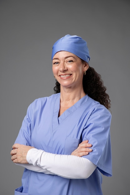 Beautiful woman surgeon smiling