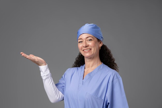 Beautiful woman surgeon smiling