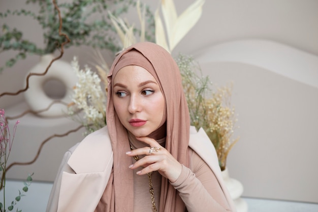 Beautiful woman wearing  hijab