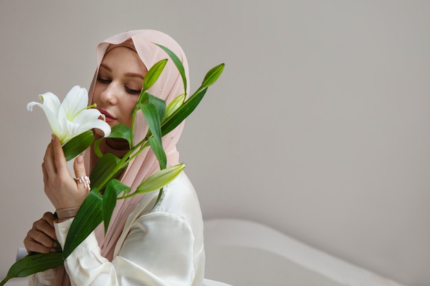 Beautiful woman wearing  hijab