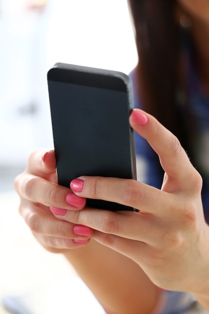 Beautiful woman with mobile phone