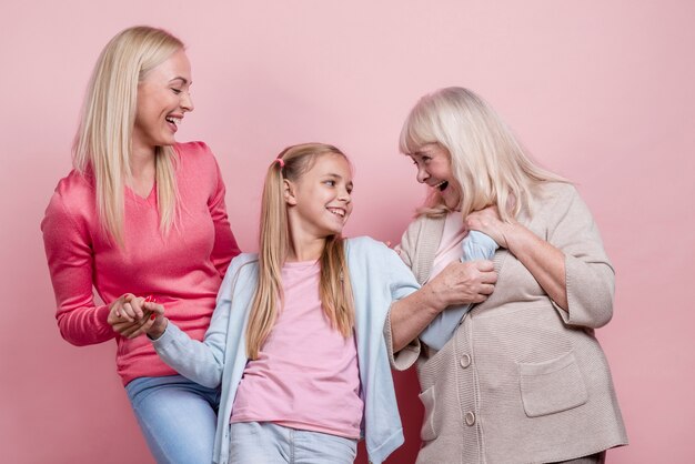 Beautiful women generation looking at each other