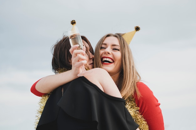 Beautiful women having fun on a party