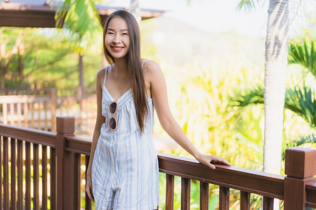 Beautiful young asian woman happy smile life style