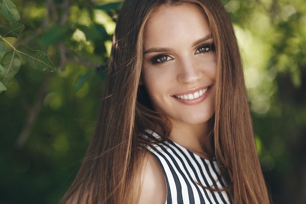 beautiful young woman portrait outdoor